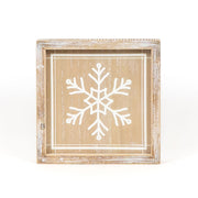 Reversible Wood Framed Sign Snowflake/Holly Adams Christmas Adams & Co.   