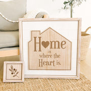 Reversible Wood Sign Home Holidays/Heart Adams Christmas Adams & Co.   