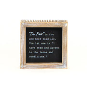 Reversible Wood Framed Sign (Common Sense/I'm Fine) Black/White Adams Everyday Adams & Co.   