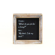 Reversible Wood Framed Sign (My Best/Re-tired) Black/White Adams Everyday Adams & Co.   