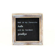 Reversible Wood Framed Sign (Bed Is My Favorite/Snoring) Black/White Adams Everyday Adams & Co.   