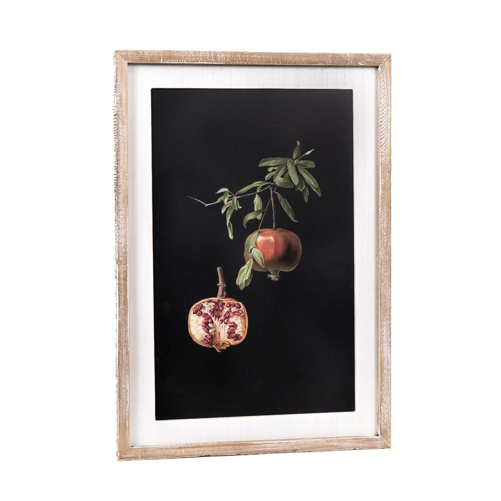 Reversible Wood Framed Sign (Pomegranate/Plant) Adams Everyday Adams & Co.   