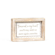 Wood Framed Sign (Treasured In My Heart) White/Natural Adams Everyday Adams & Co.   