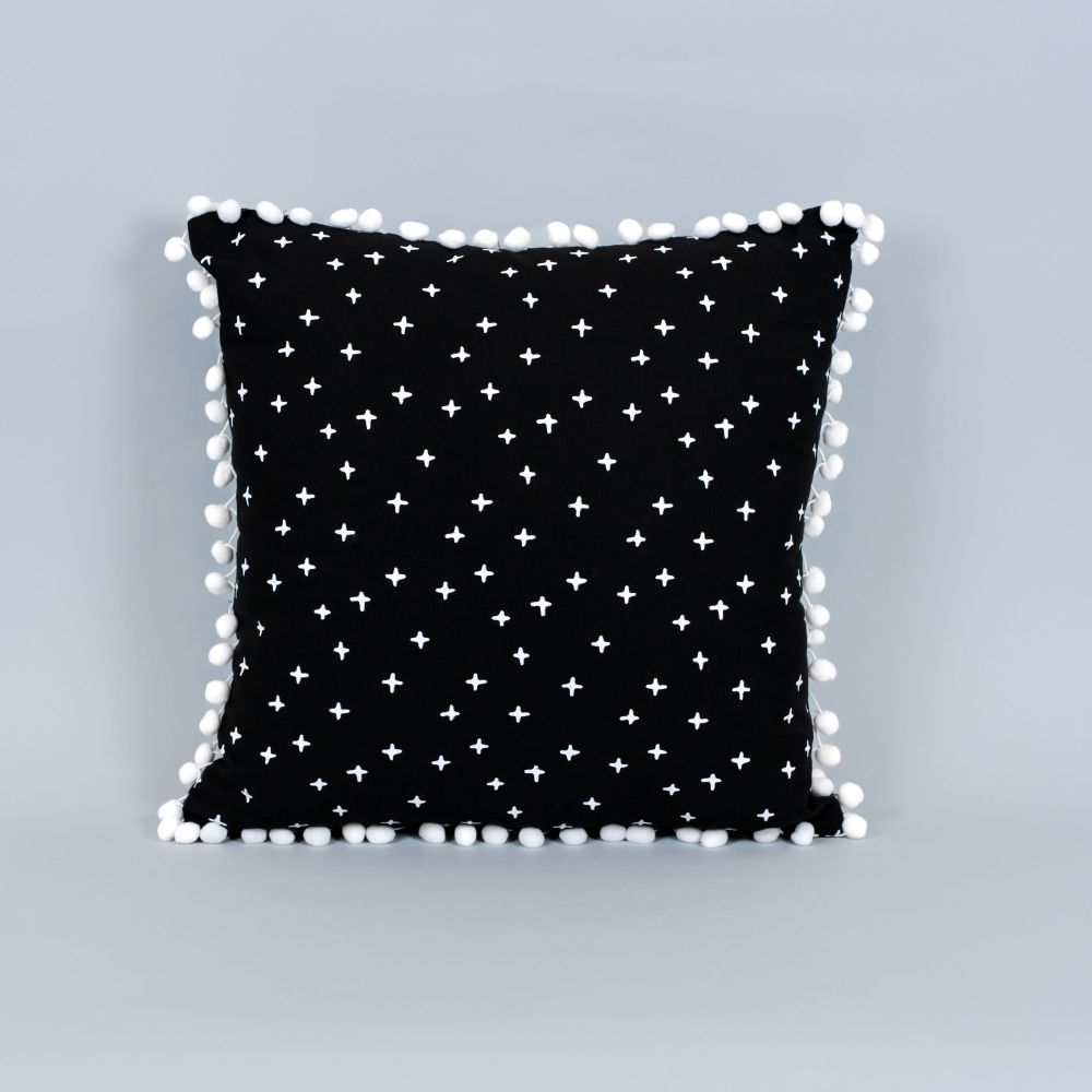 Reversible Linen Pillow (Snowflake) Black/White Adams Christmas Adams & Co.   