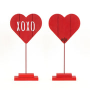 Wood Cutout On Stand (Xoxo) Red/White +  Badams   