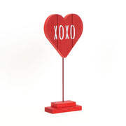 Wood Cutout On Stand (Xoxo) Red/White +  Badams   