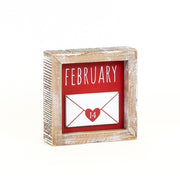 Reversible Wood Framed Sign (February/March) Red/Green/White Adams Valentines Adams & Co.   