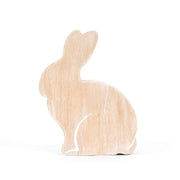 Wood Cutout Shape (Bunny) Natural/White +  Badams   