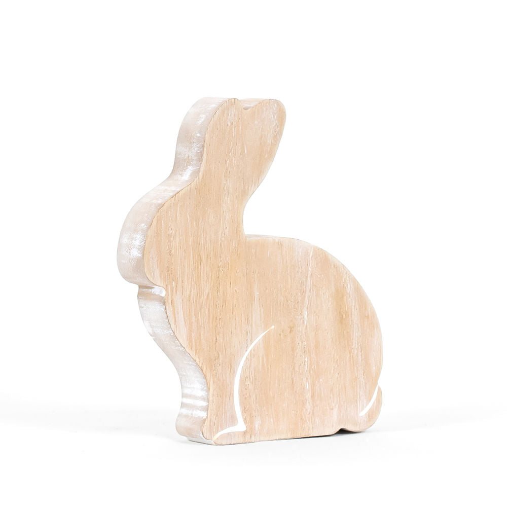 Wood Cutout Shape (Bunny) Natural/White Adams Easter/Spring Adams & Co.   