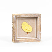 Reversible Wood Framed Sign (CHICK/PEEPS) Natural, White, Yellow Adams Easter/Spring Adams & Co.   