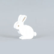 Chunky Wood Shape (BUNNY) White, Natural +  Badams   