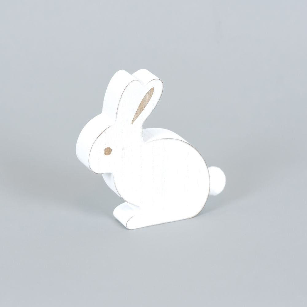 Chunky Wood Shape (BUNNY) White, Natural +  Badams   