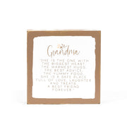 Reversible Wood Block Sign (A Grandmothers Love) Adams Everyday Adams & Co.   