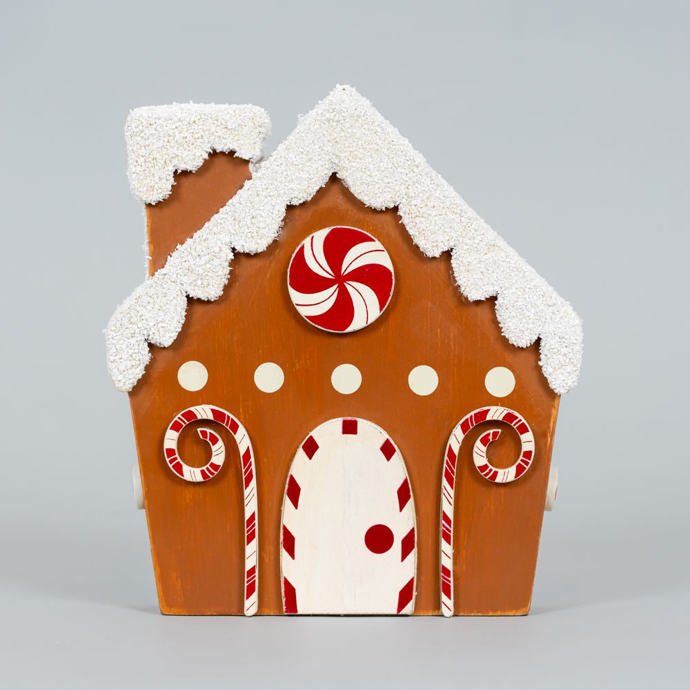 Chunky Wood Shape (Gingerbread House) Adams Christmas Adams & Co.   