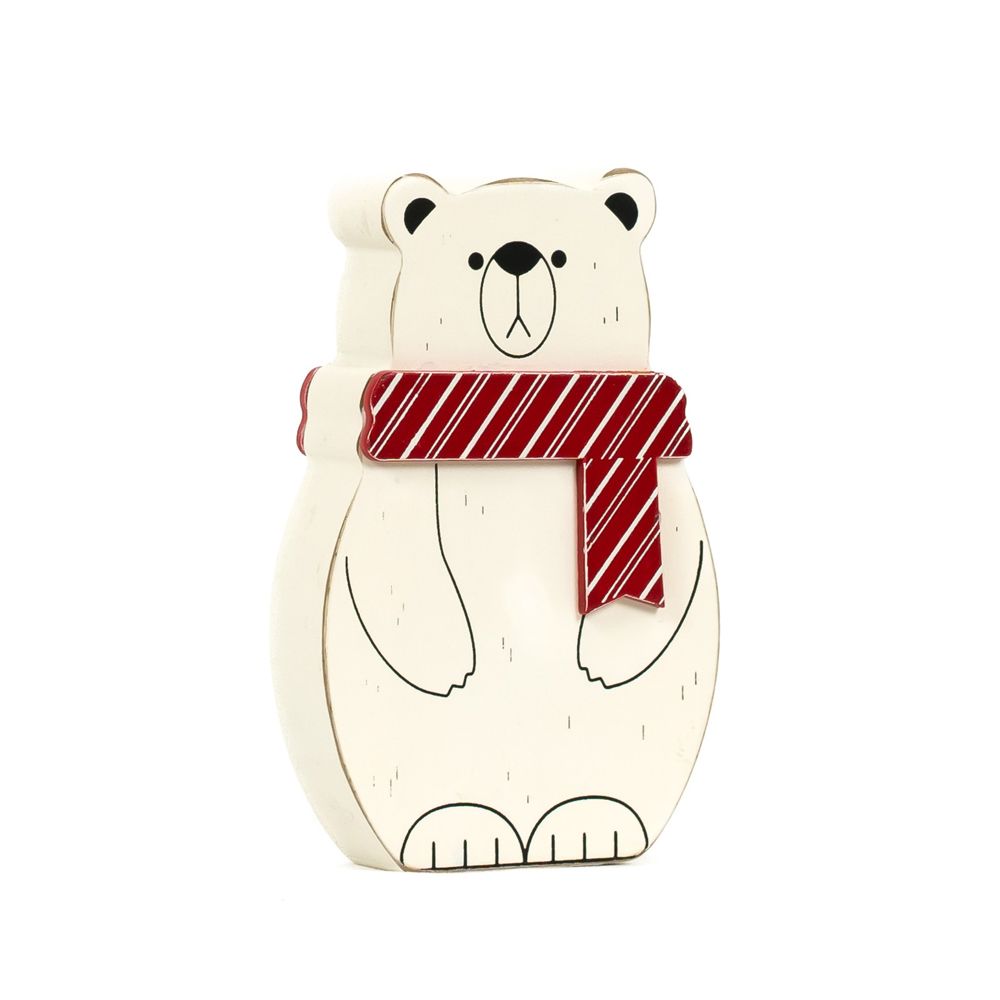 Chunky Wood Shape (Polar Bear) Adams Christmas Adams & Co.   