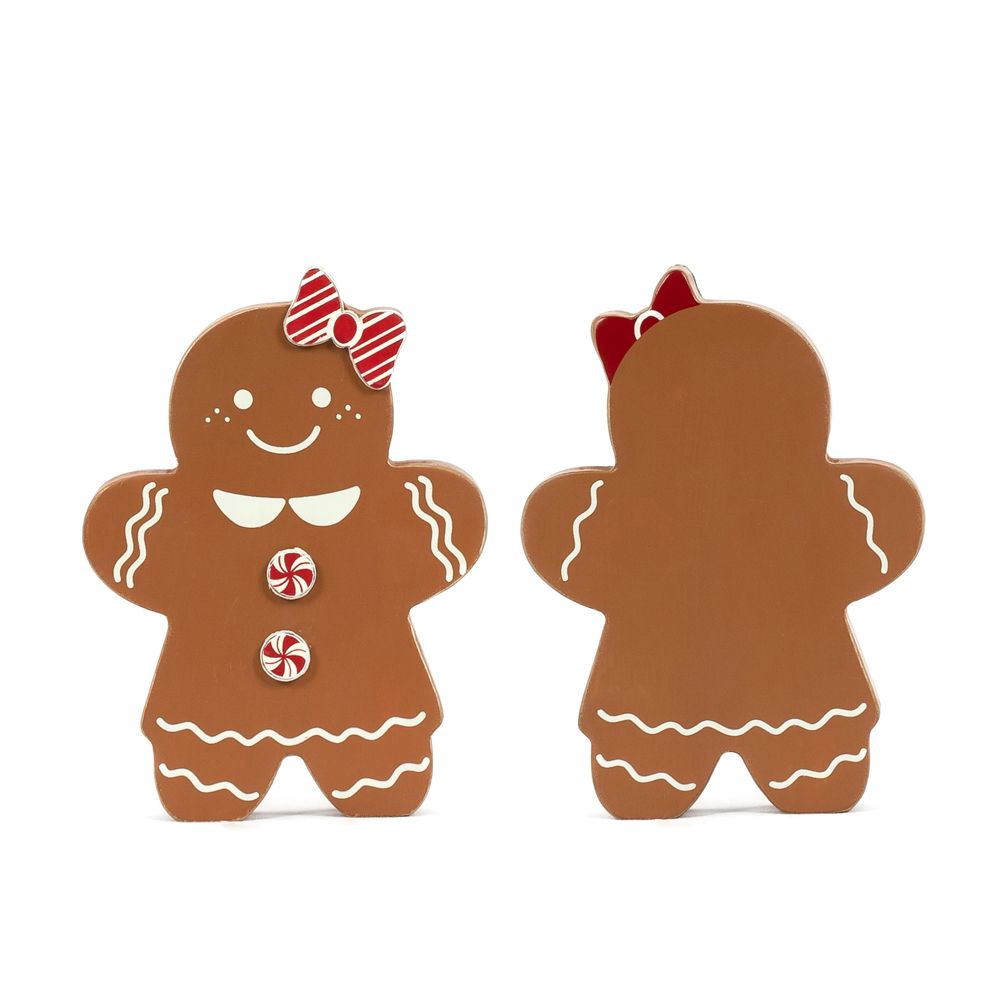 Chunky Wood Shape (Girl Gingerbread) + Badams