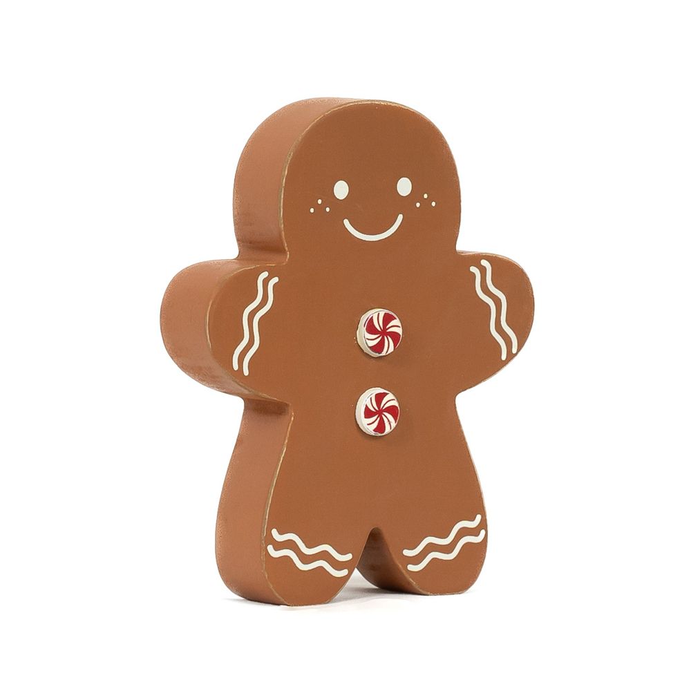 Chunky Wood Shape (Boy Gingerbread) Adams Christmas Adams & Co.   