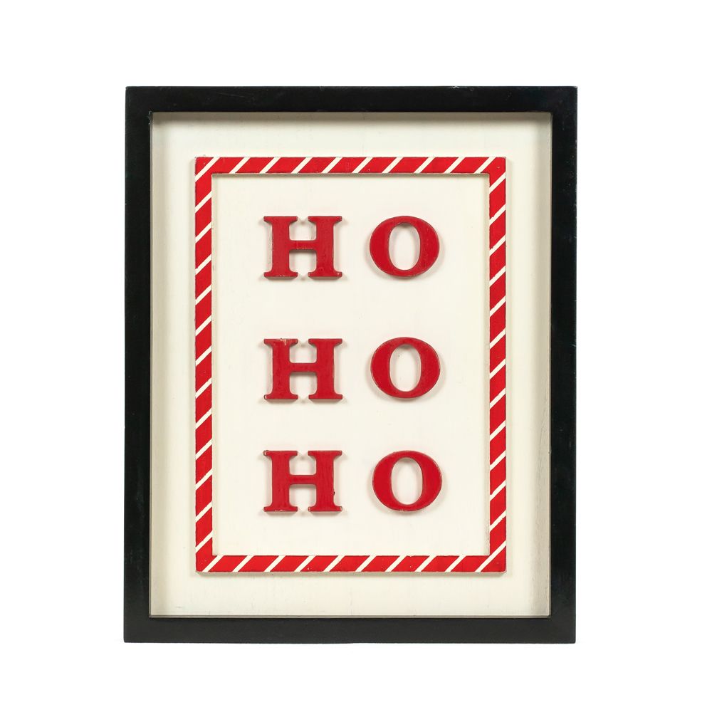 Reversible Wood Frame Sign (Ho/Moon) Adams Christmas Adams & Co.   