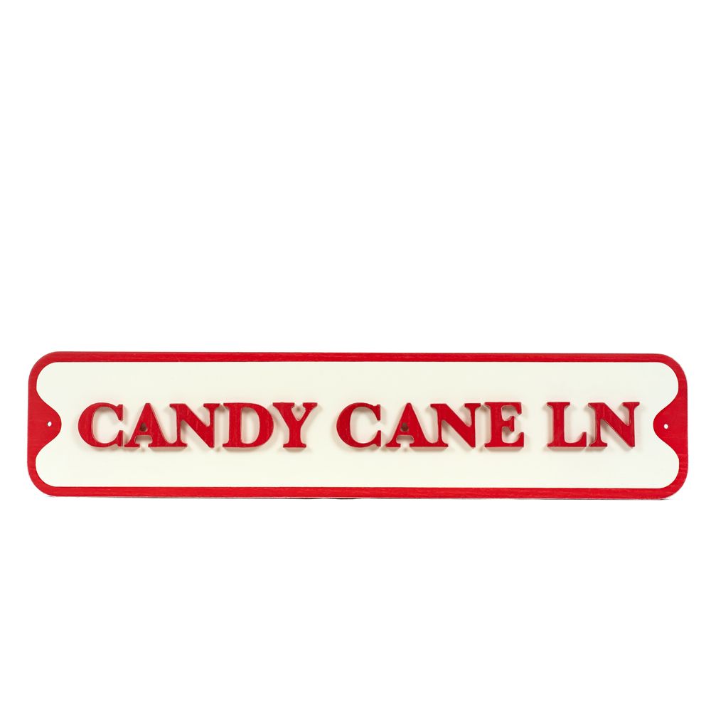 Wood Sign (Candy Cane Lane) Adams Christmas Adams & Co.   