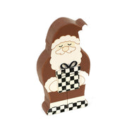 Chunky Wood Shape (Santa) Brown Adams Christmas Adams & Co.   