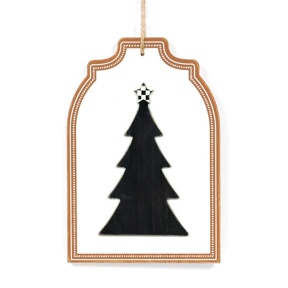 Reversible Wood Hanging Plaque (Tree) Adams Christmas Adams & Co.   