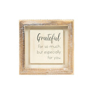 Wood Frame Sign (Grateful) Adams Everyday Adams & Co.   