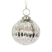 Glass Ornaments S/3, Silver Adams Christmas Adams & Co.   