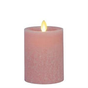 Rose Pink Seasglass Luminara Indoor Pilar Candle  K&K   