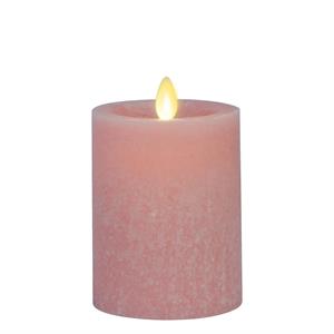 Rose Pink Seasglass Luminara Indoor Pilar Candle  K&K   