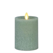 Iceberg Green Seasglass Luminara Indoor Pilar Candle  K&K Small  