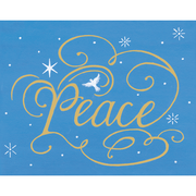 Peace And Dove Calligraphy - Boxed Holiday Cards  Caspari   