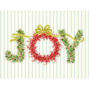 Botanical Joy With Ribbon - Boxed Holiday Cards  Caspari   