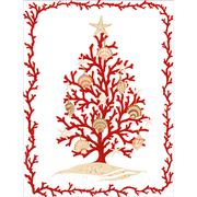 Coral Tree Foil - Boxed Holiday Cards  Caspari   