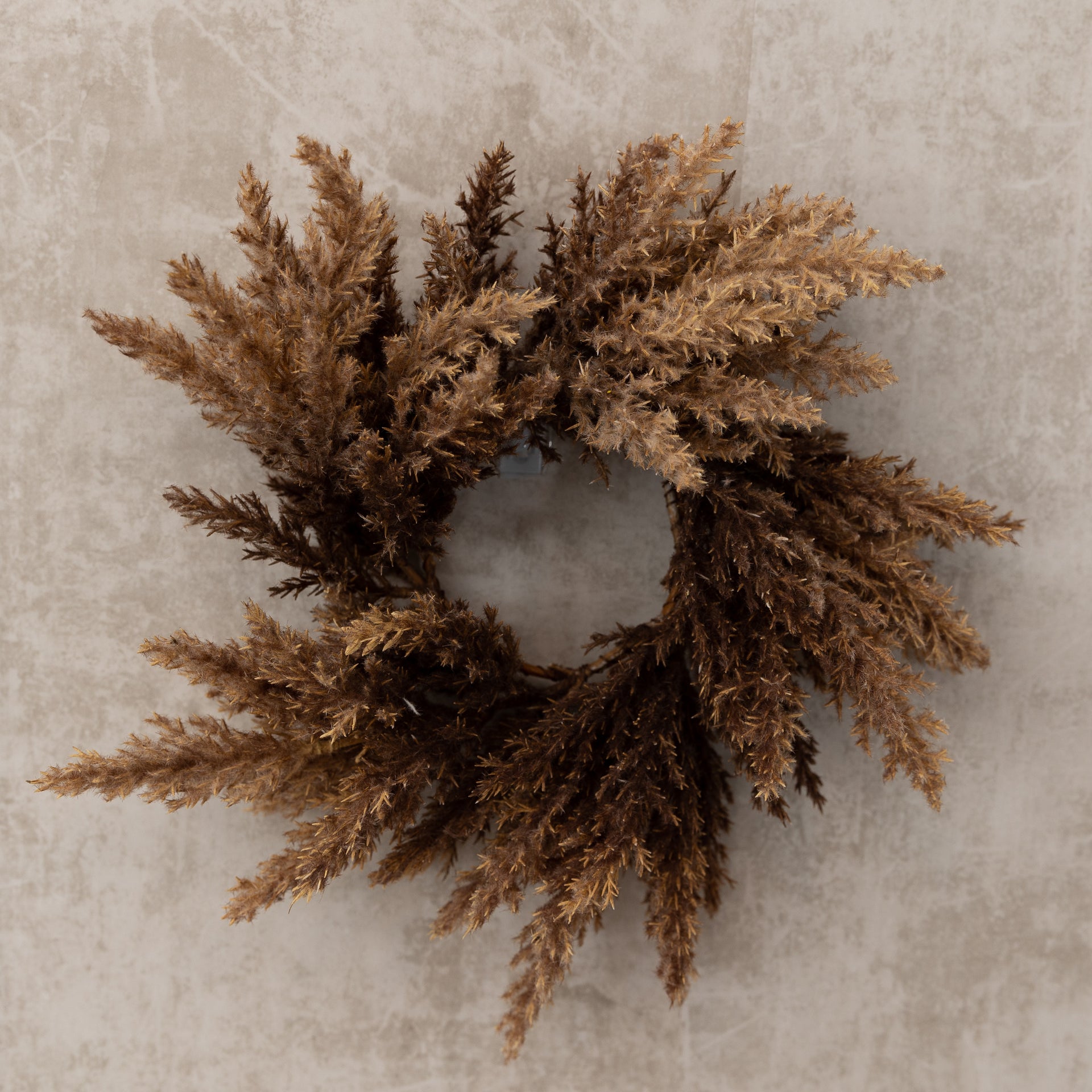 Pampas Grass Candle Ring  K&K Brown  