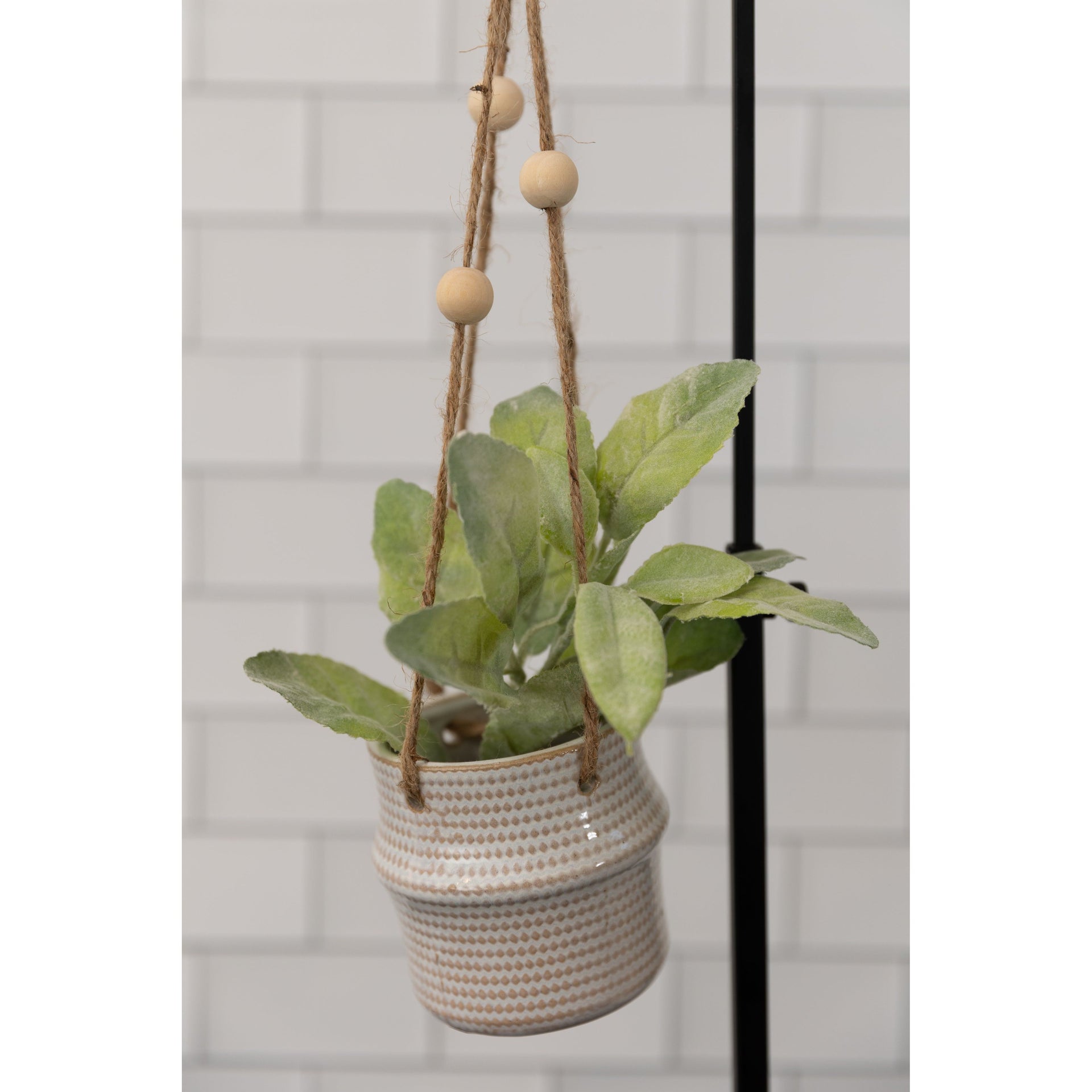 White Dot Hanging Planter  PD Home   