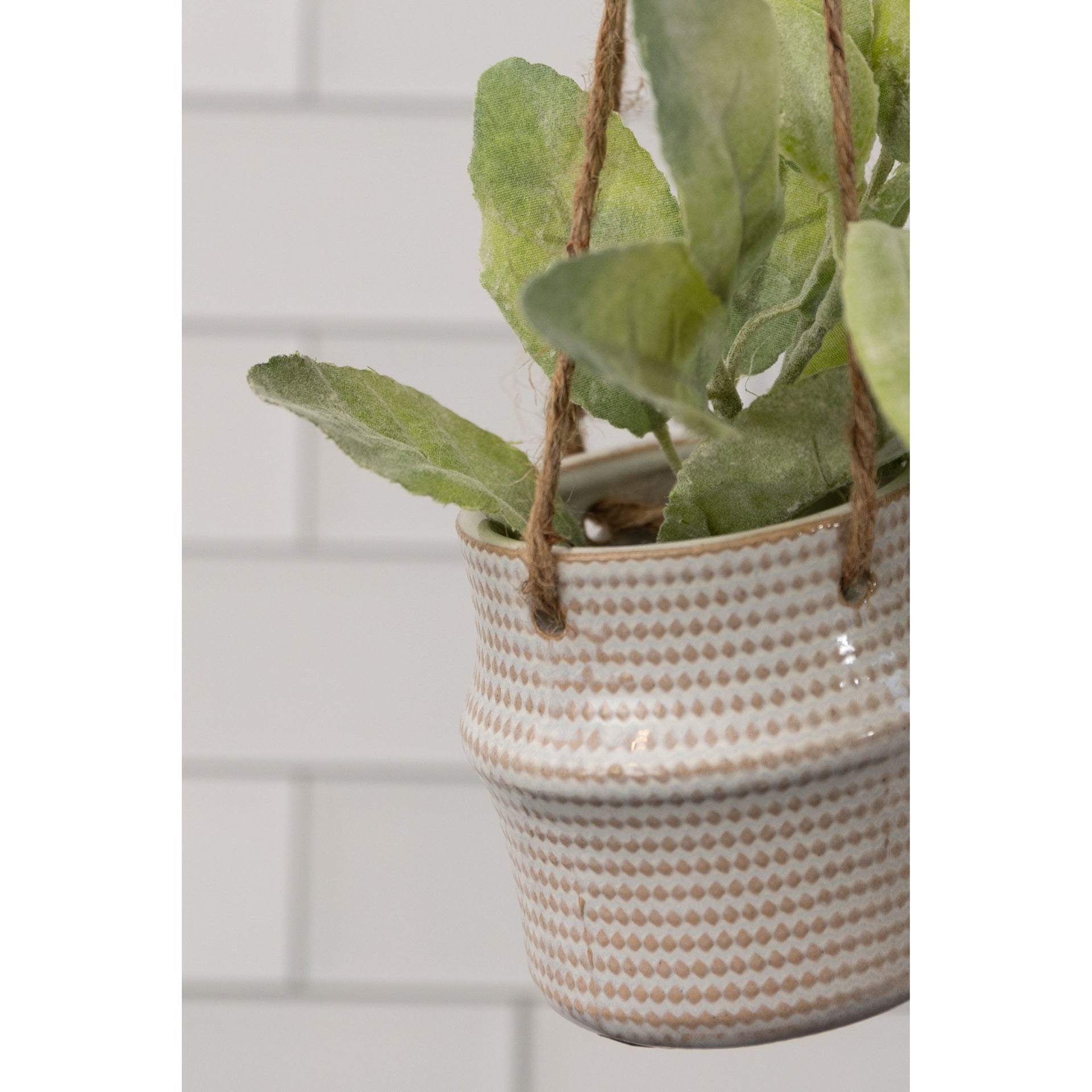 White Dot Hanging Planter  PD Home   