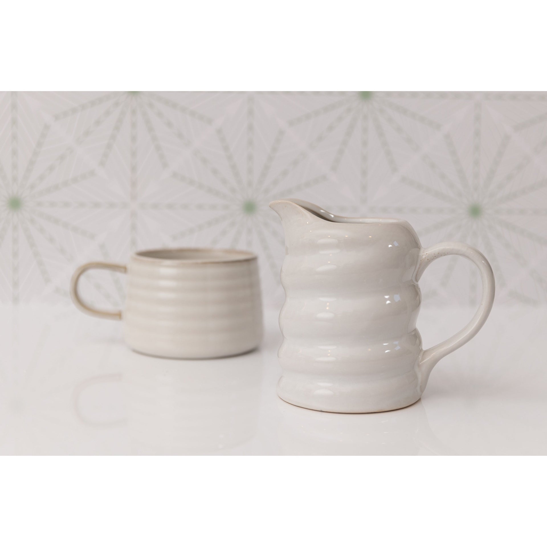 Claire White Ceramic Mug  PD Home   