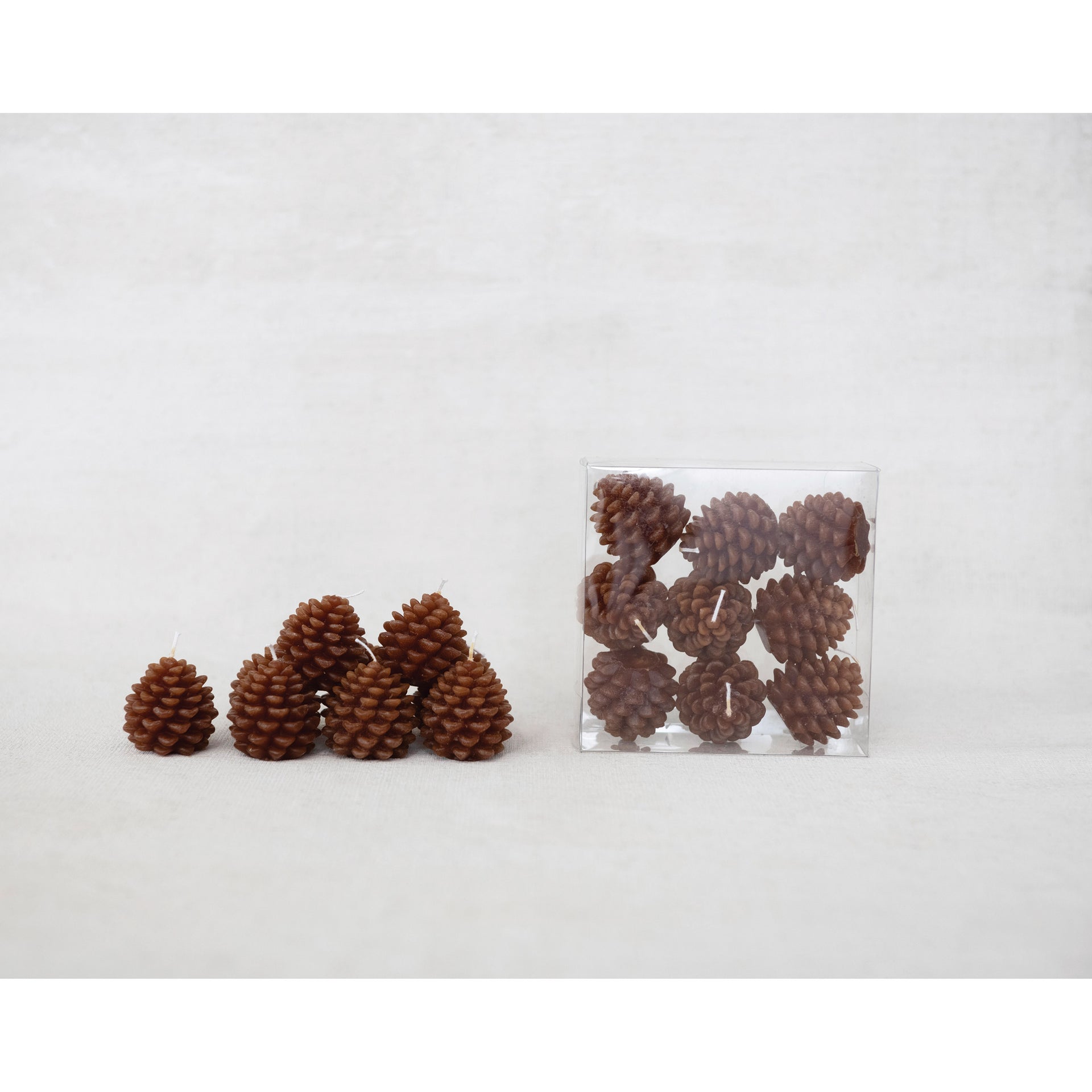 Unscented Pinecone Shaped Tealights  Creative Co-Op Short  