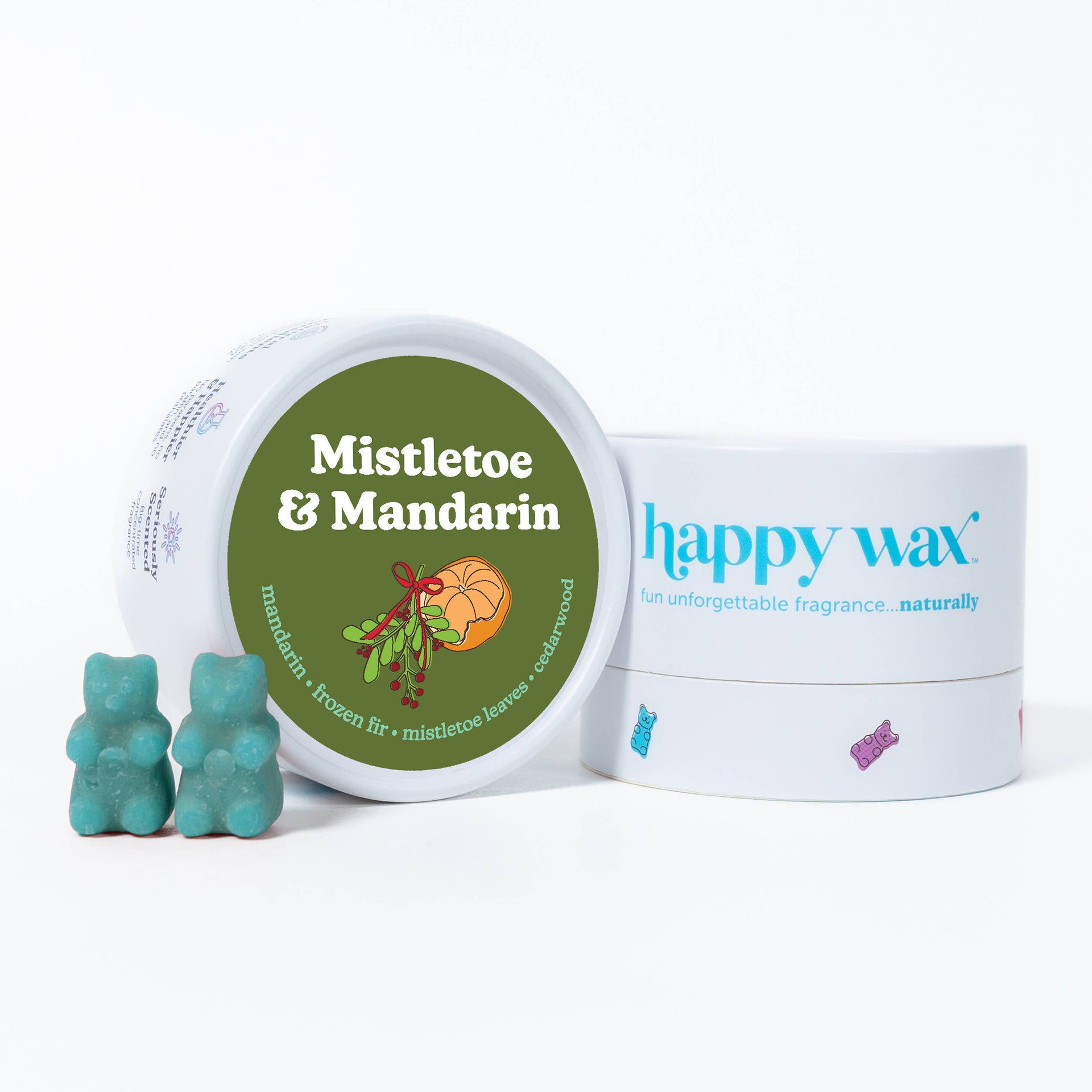 Mistletoe & Mandarin Wax Melts Eco Tin (4 oz)  Happy Wax   