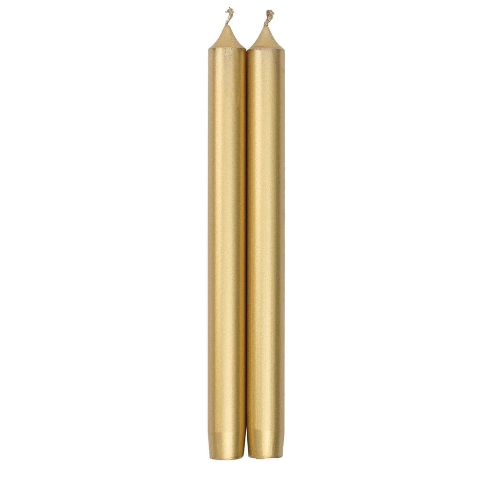 Duet Taper Candle - 12” Pair  Caspari Gold  