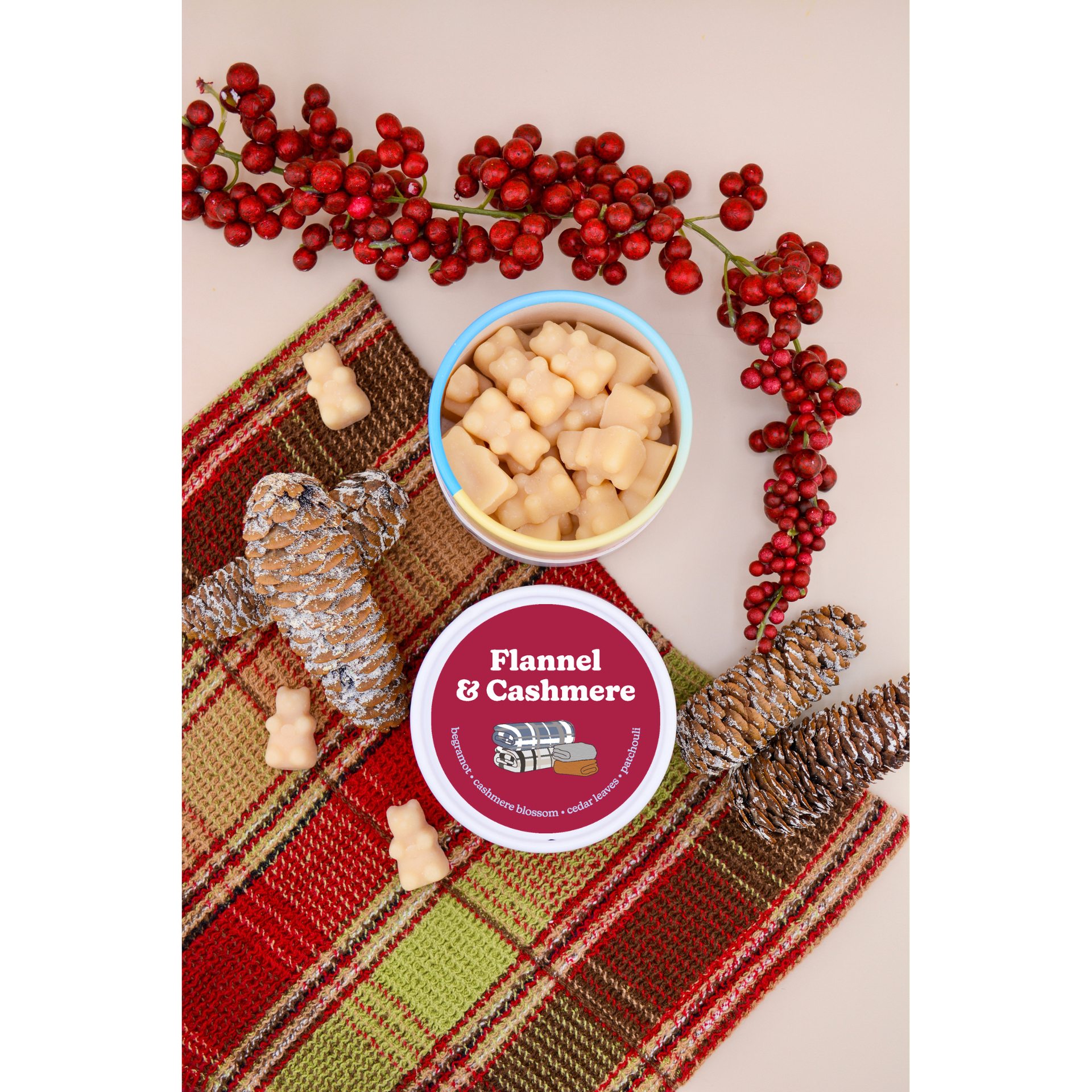 Flannel & Cashmere Wax Melts Eco Tin (4 oz)  Happy Wax   