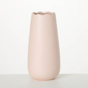 Matte Blush Scalloped Vase  Sullivans   