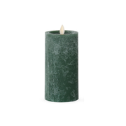 Green Seaglass Luminara Indoor Pilar Candle  K&K Large  