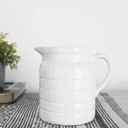 Veronica White Ceramic Pitcher  PD Home   