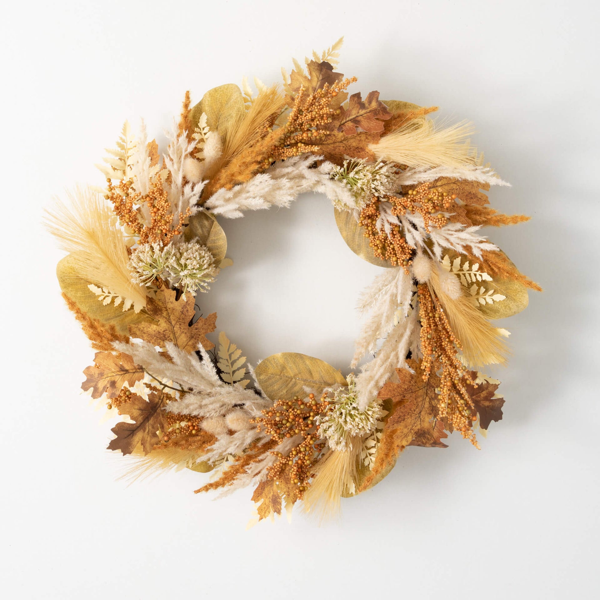 Mixed Foliage/Pampas Wreath  Sullivans   