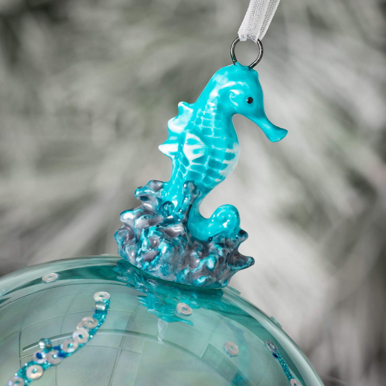 Seahorse Ball Ornament  Sullivans   