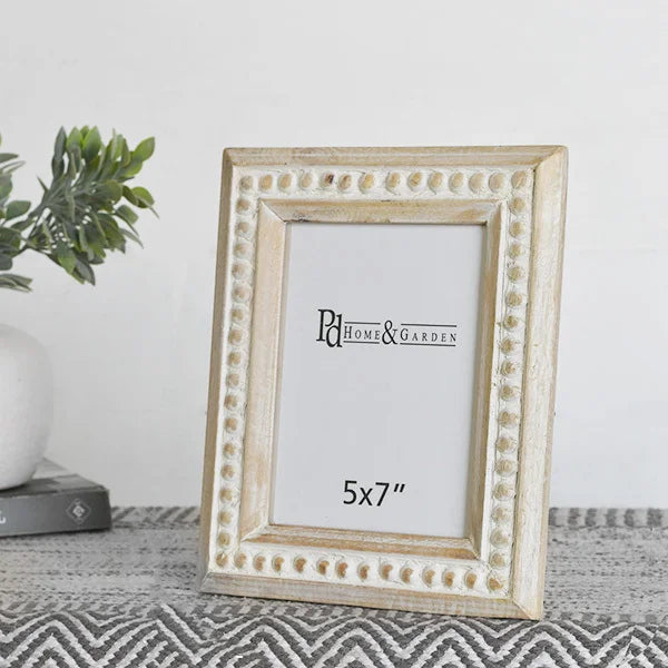 Wood Beaded Photo Frame  PD Home   