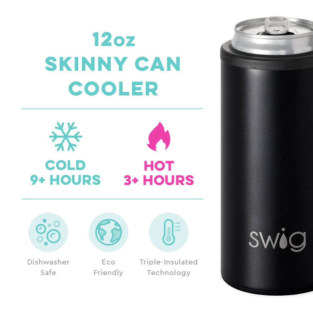 Skinny Can Cooler - Black  Swig Life   