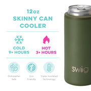 Skinny Can Cooler - Olive  Swig Life   