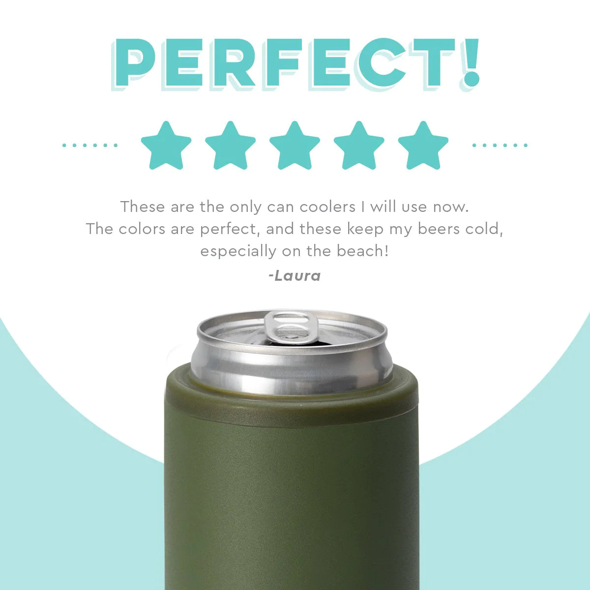 Skinny Can Cooler - Olive  Swig Life   